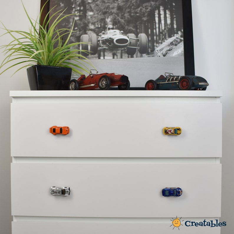 Hot wheels Car Drawer Knobs Car theme Car dresser Car Etsy