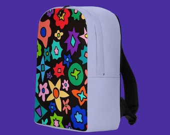 Color Block Flower Series Minimalist Backpack