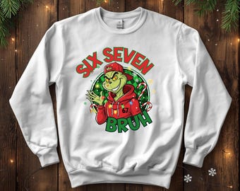 Six Seven Bruh Weihnachten PNG • Urlaub Streetwear Design (Digitaler Download)
