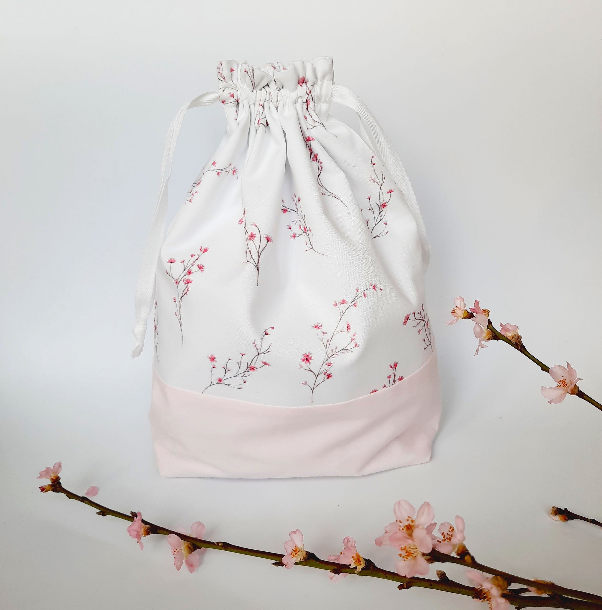 Cherry Blossom Pencil Case / Flowery Pen Case / Floral Pencil Pouch /  Flower Pen Pouch / Zipper Bag, Pouch / Makeup Bag / School Supplies 