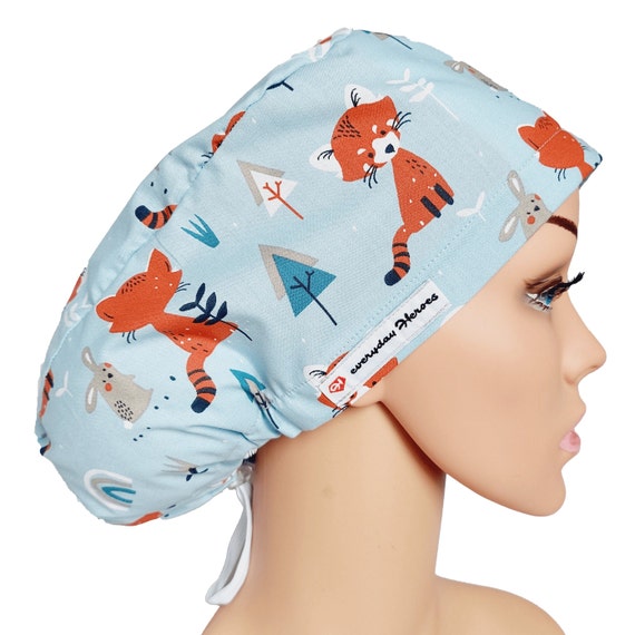 Foxes Scrub Cap for Women Surgical Cap 