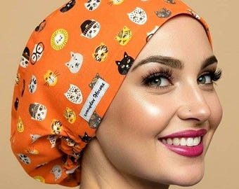 Gorros quirúrgicos con bonitos gatos, gorros quirúrgicos europeos personalizados, gorro de anestesia con forro de satén, gorro quirúrgico para ginecología y obstetricia, regalos para enfermeras, regalo personalizado para doctor.