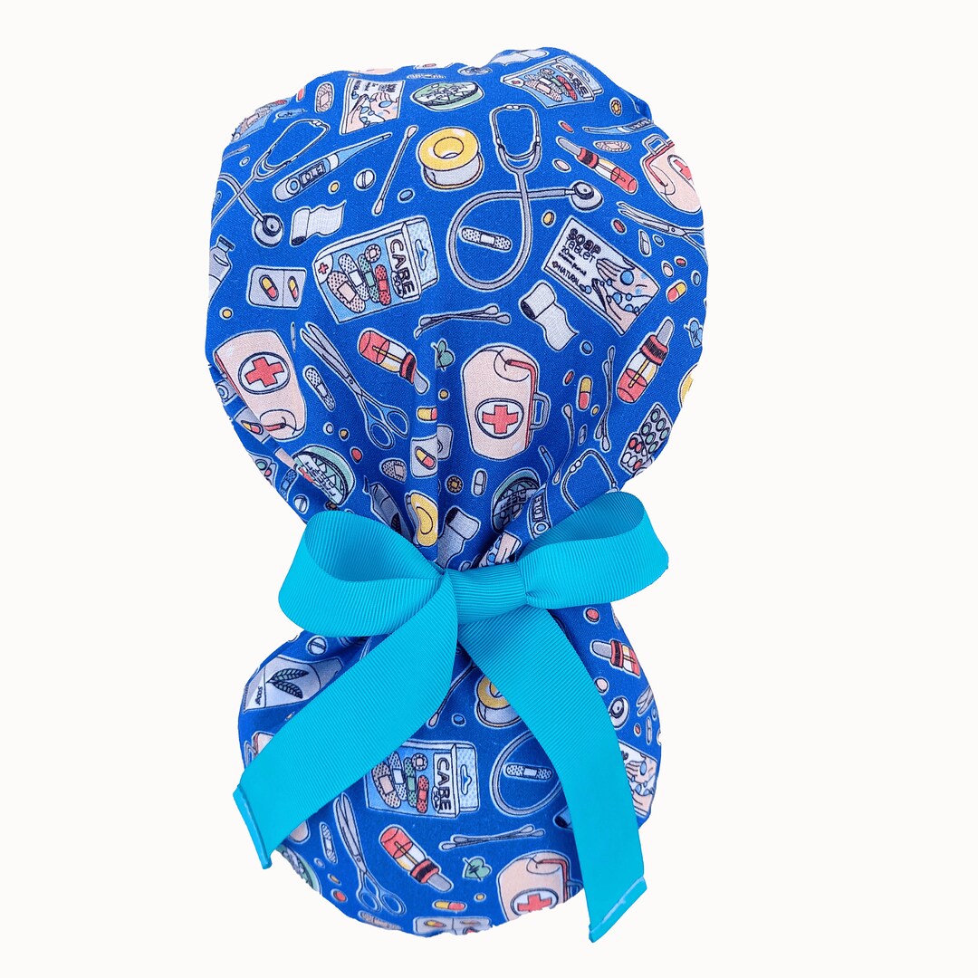 Ponytail Scrub Cap Dental Medicines Surgical Cap Nurse Cap Etsy