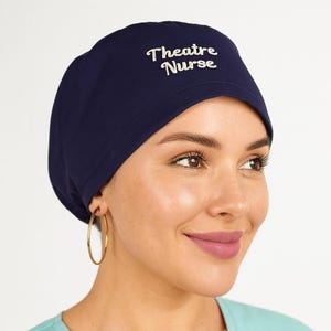 Cuffie da infermiere registrate personalizzate per donne, cuffie chirurgiche personalizzate con nome, regalo per studenti di medicina, cuffie con levetta europea in raso e bottone