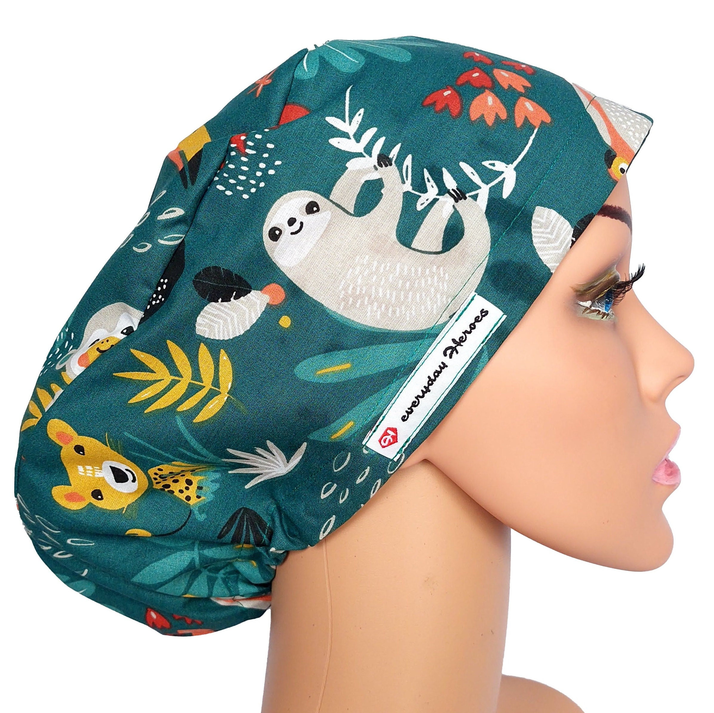Scrub Cap for Women Sloths Scrub Hats 