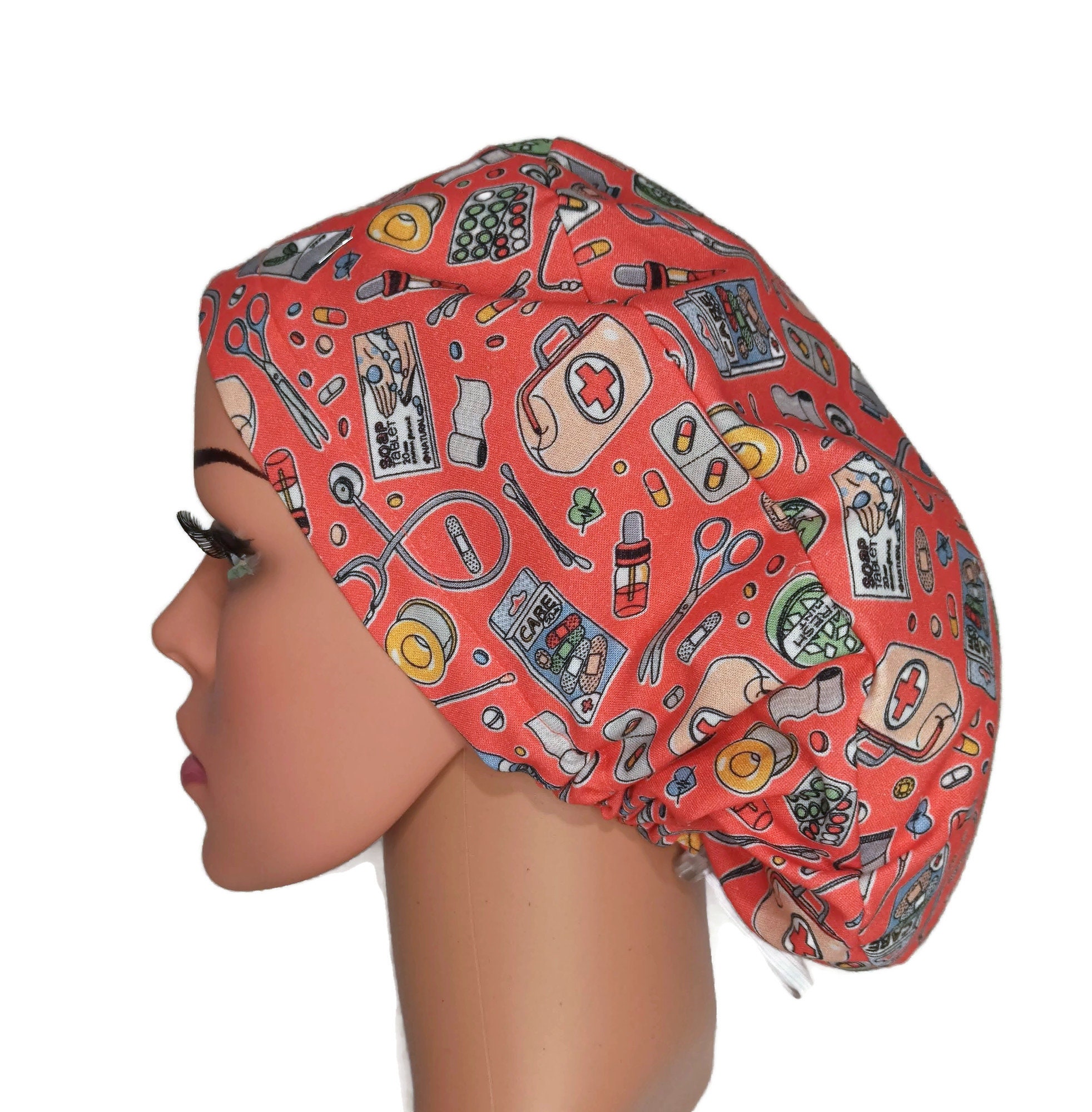 Scrub Caps For Women Euro Scrub Cap Surgical Cap Women Etsy