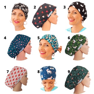 many scrub caps to choose from