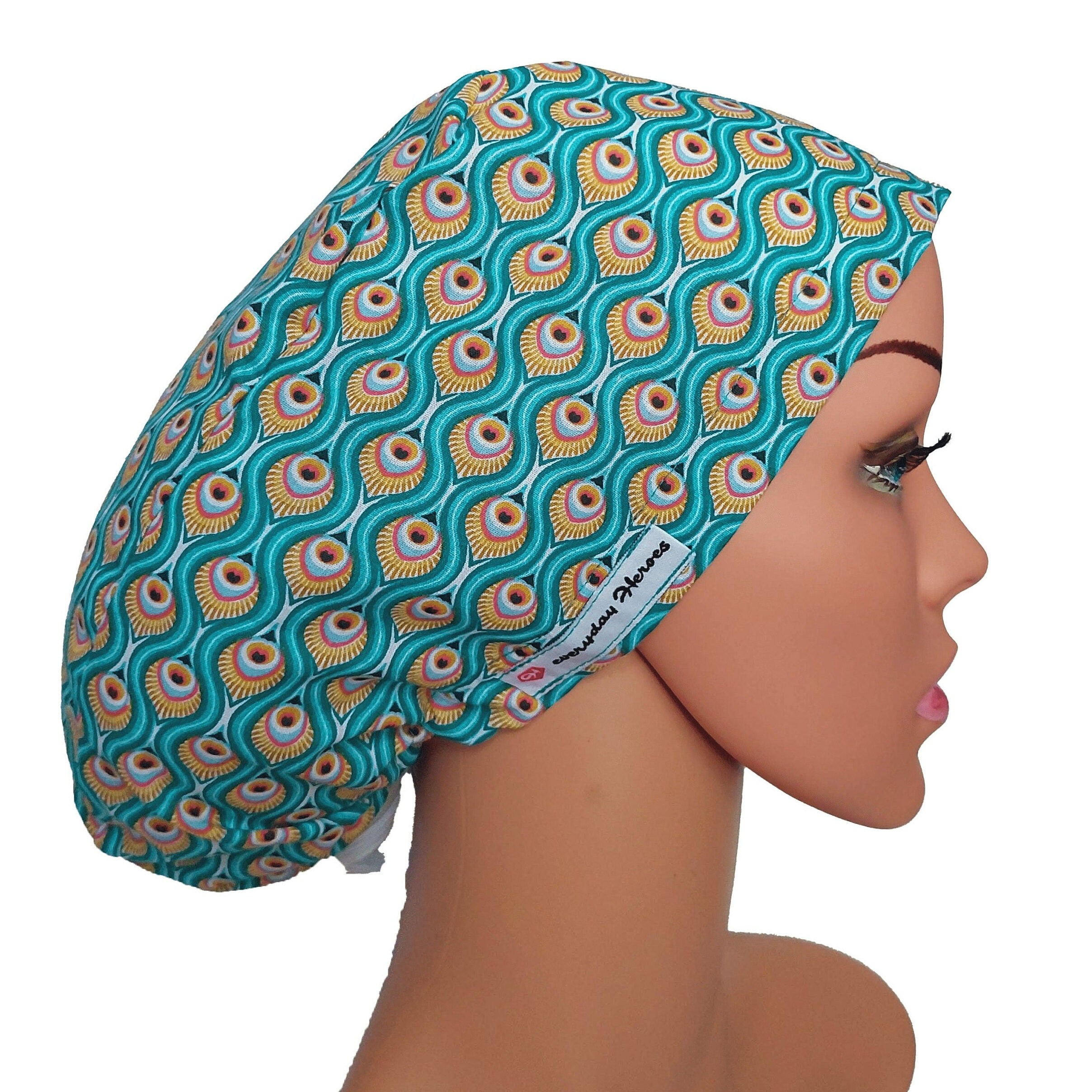 Scrub Cap for Women Peacock Scrub Hats 
