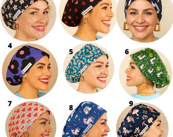 45 Gorros Quirúrgicos para Mujer Gorro Quirúrgico Nombre Gorros Quirúrgicos Forrados en Satén Gorro Europeo de Enfermera Gorro Quirúrgico Personalizado para Enfermeras de Quirófano Regalos Personalizados para Hospitales.