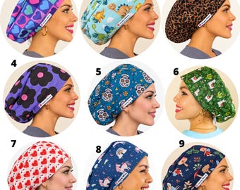 45 Scrub Caps For Women Surgical Cap Name Satin Lined Scrub Hats Euro Nurse Cap Dental Personalized Theatre Nurse Cap Hospital Custom Gifts.