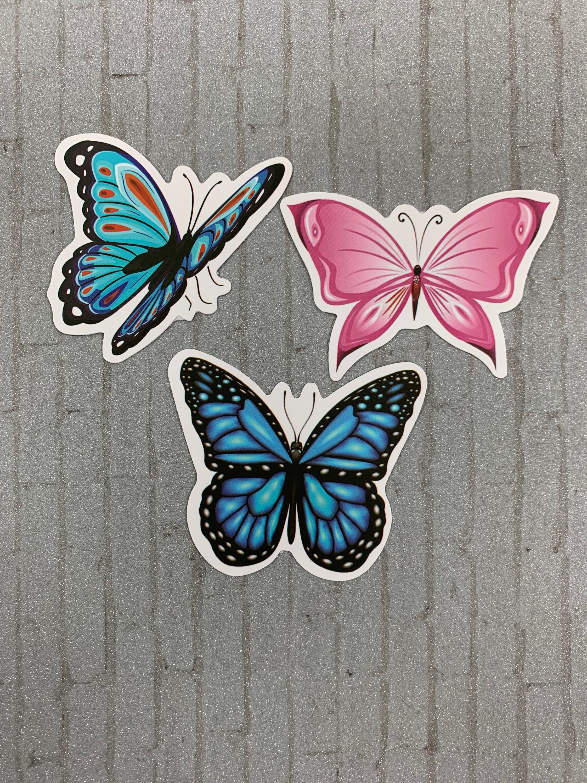 3 For 5 Butterfly Die Cut Waterproof Sticker / Laptop Stickers Etsy