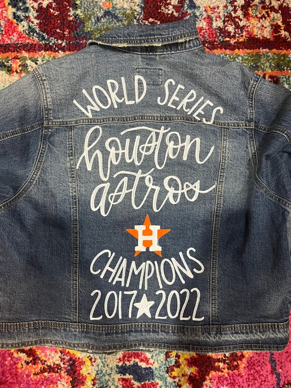 Astros Jean Jacket Custom Astros Custom Astros Jacket 