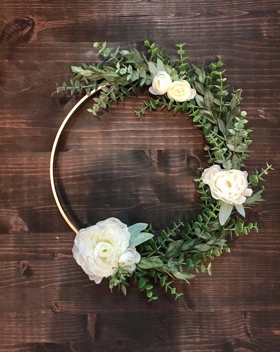 bridesmaid floral hoop