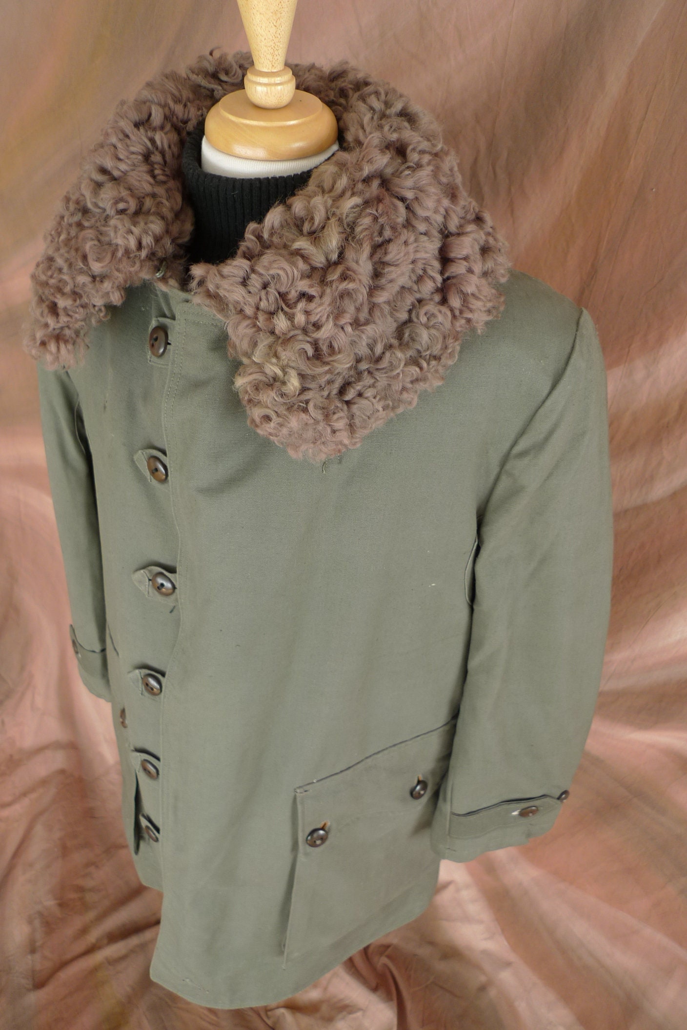 sheepskin lined coat