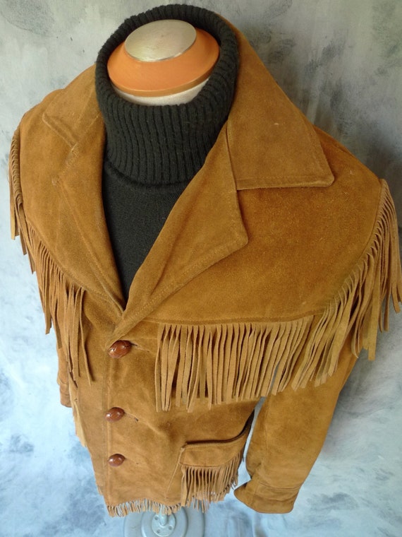 Vintage SCHOTT RANCHER Western Fringe Leather BiK… - image 1
