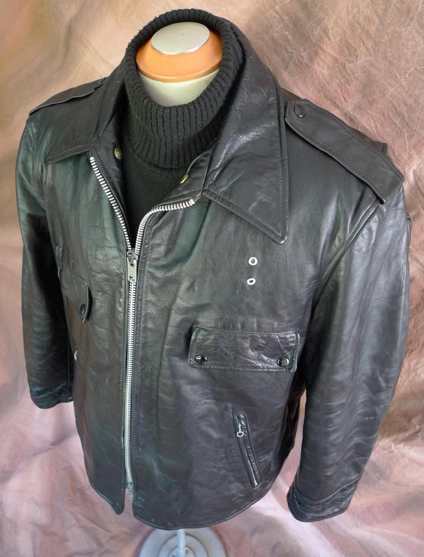 Vintage Horsehide Police Jacket SZ 46 – The Barn Owl Vintage
