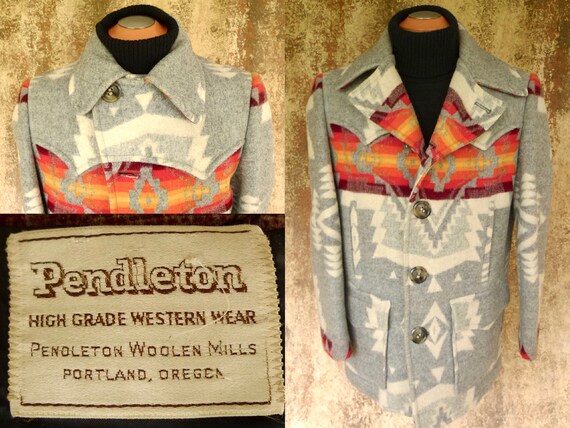 PENDLETON Rare! ViNTAGE 1970's Western Wear WOOL B