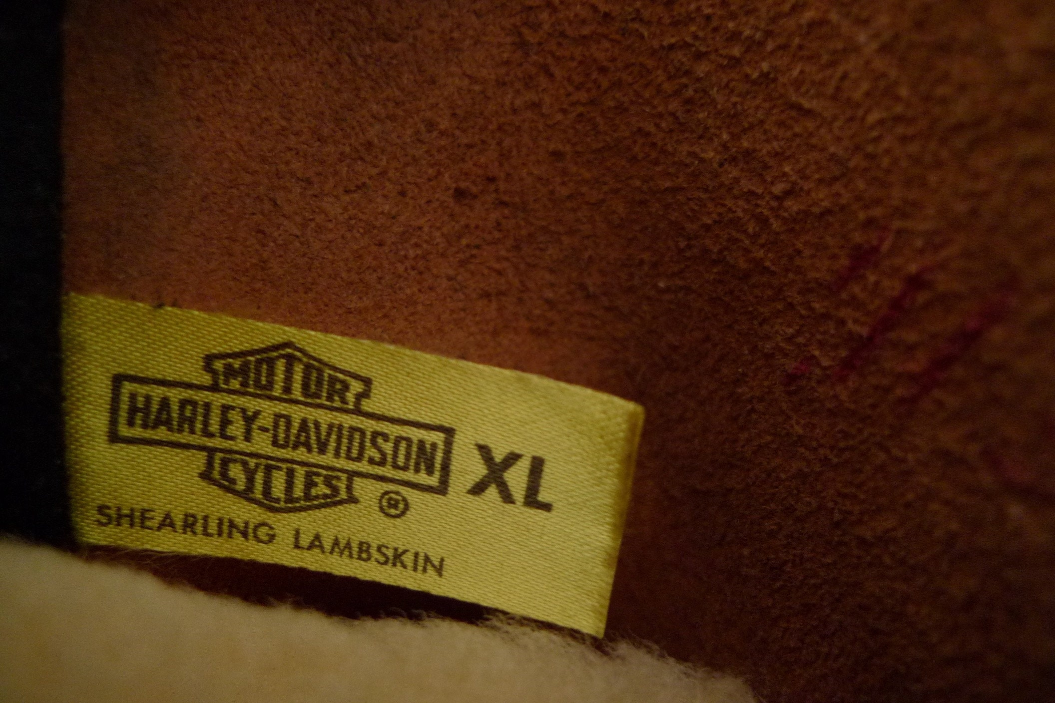 XL HARLEY Davidson Buco Vintage Sheepskin Lined Horsehide Leather