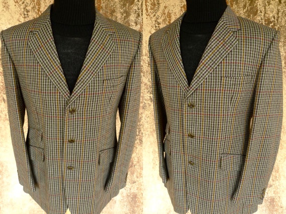 mens plaid blazer vintage
