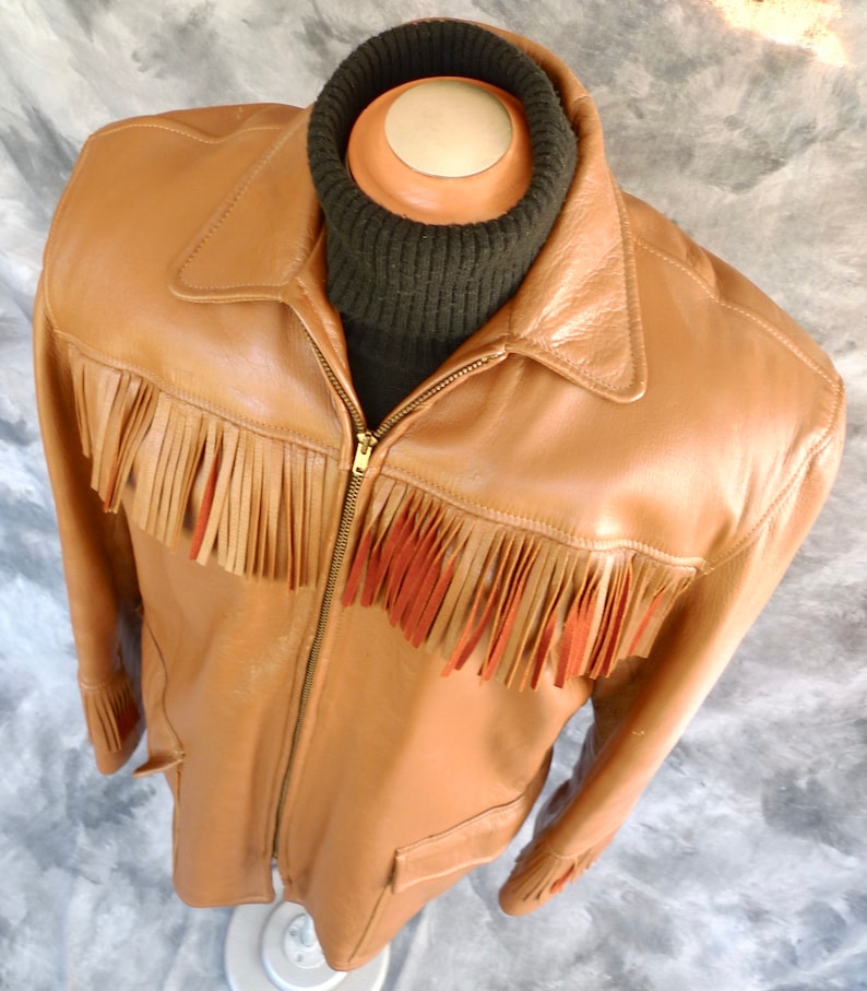 Stunning Vintage Deerskin Leather Jacket Faux Shearling Etsy UK