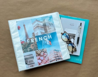 French Collage Binder Cover | Aesthetic School Supplies