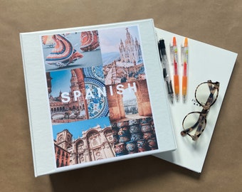 Spanish Collage Binder Cover | Aesthetic School Supplies