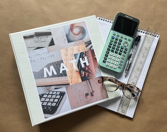 Math Collage Binder Cover | Aesthetic School Supplies