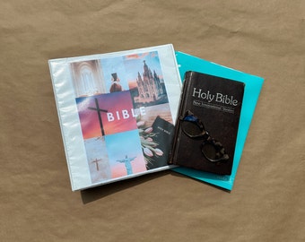 Bible Collage Binder Cover | Aesthetic School Supplies