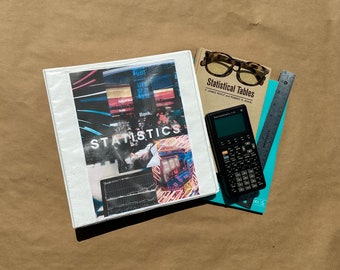 Statistics Collage Binder Cover | Aesthetic School Supplies