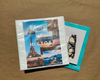 History Collage Binder Cover | Aesthetic School Supplies