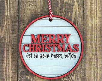 Inappropriate Ornament, Funny Gift, Gag Gift