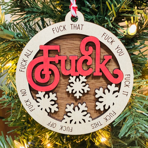 Fuck ornament, Inappropriate Ornament, Funny Gift, Gag Gift