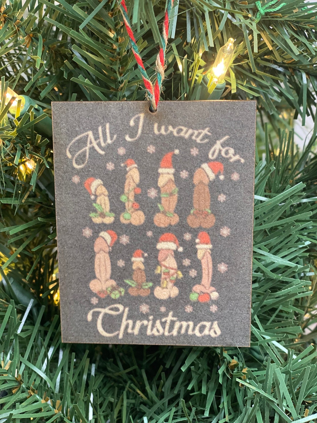 Inappropriate Ornament, Funny Gift, Gag Gift, Vintage Ornament Etsy