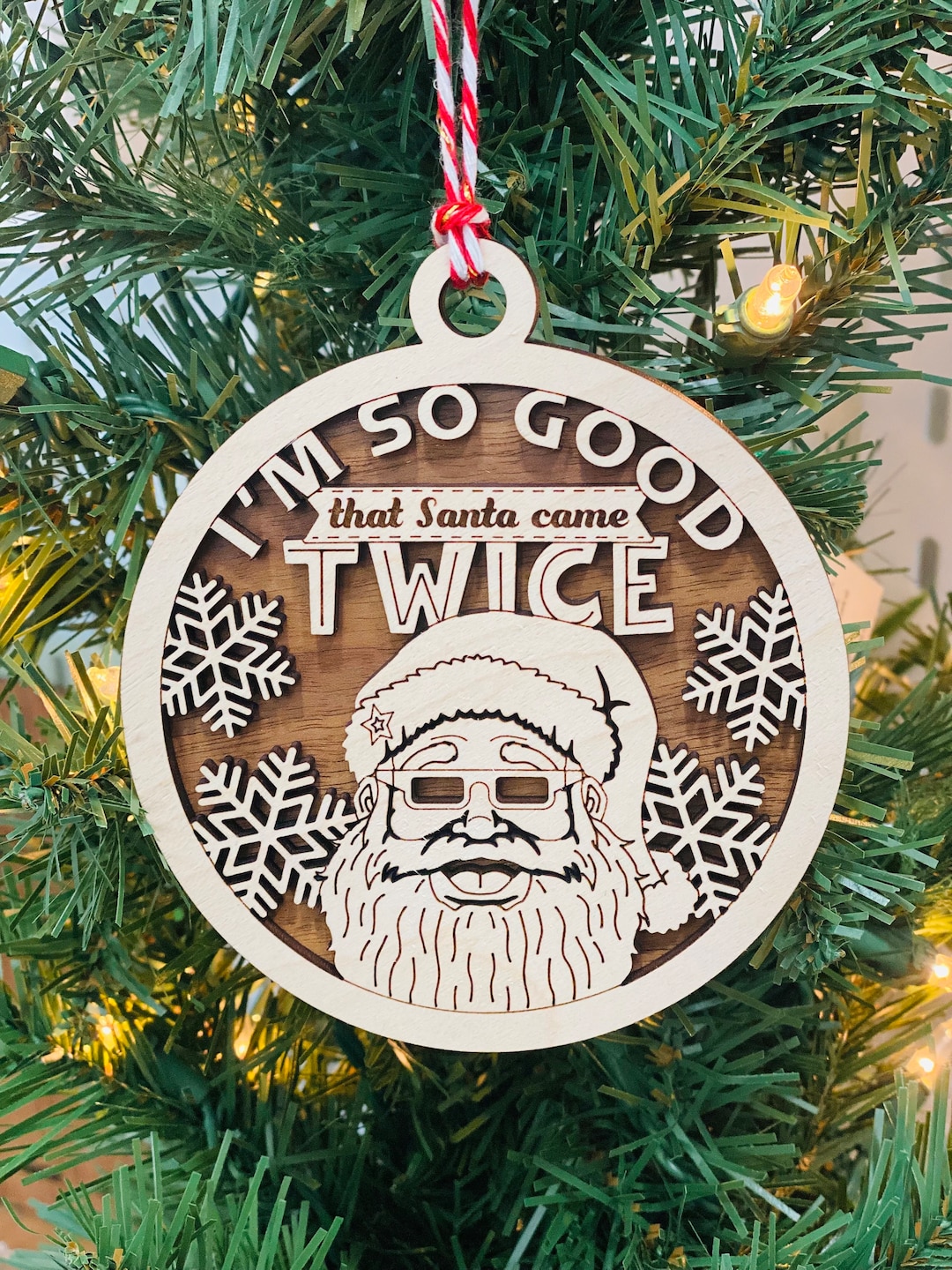 Santa Ornament, Inappropriate Ornament, Funny Gift, Gag Gift, Come