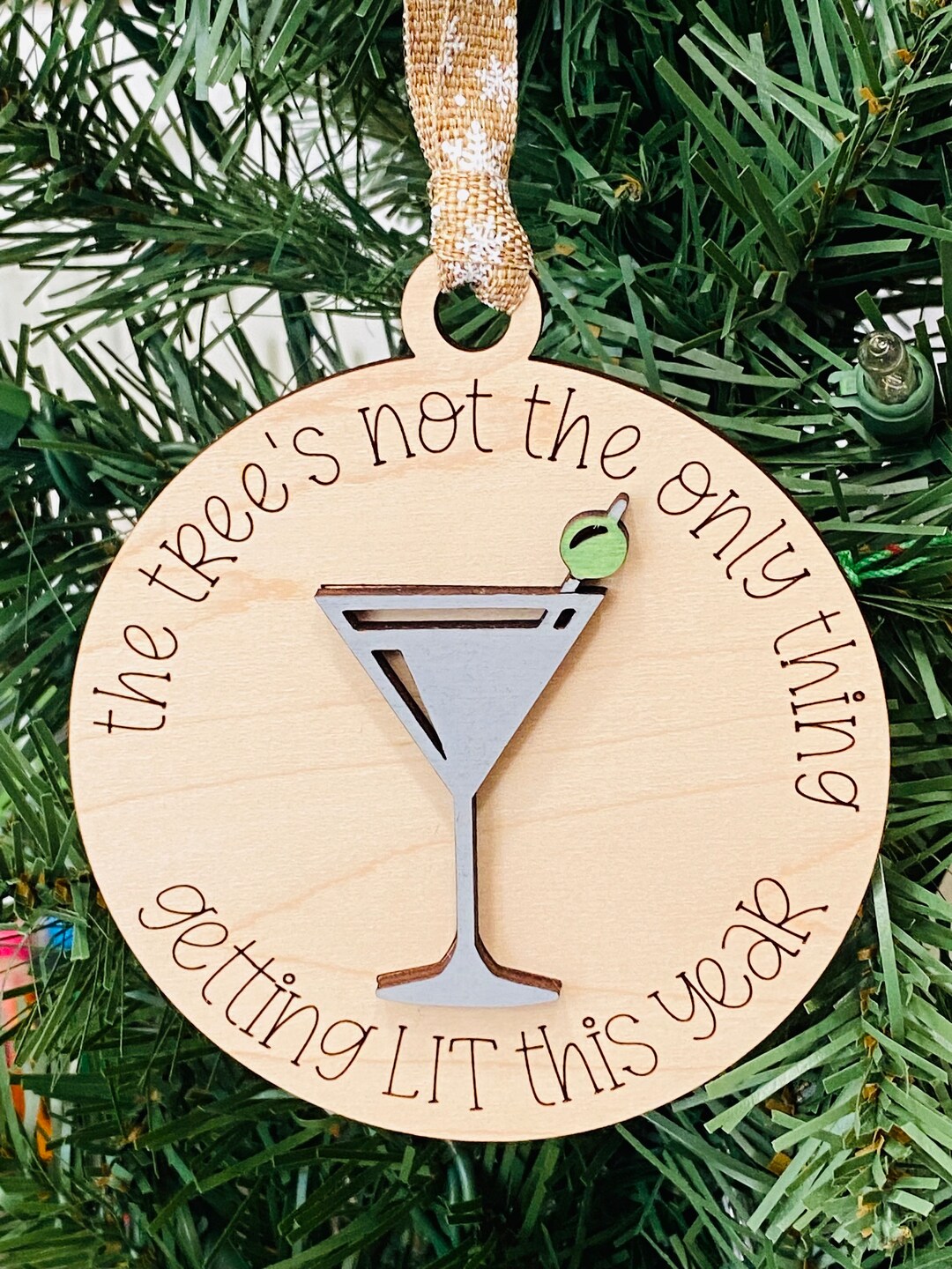 Getting Lit, Inappropriate Ornament, Funny Gift, Gag Gift Etsy