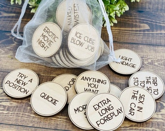 30 Adult tokens, naughty activities, Valentine's Day gift