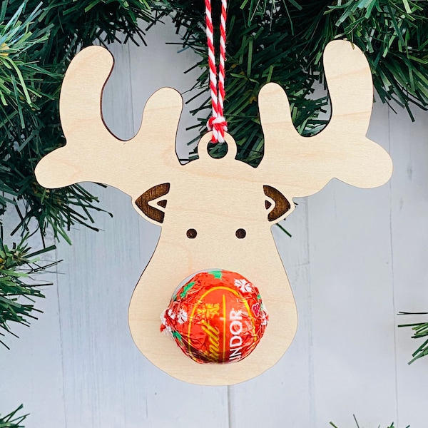 Reindeer chocolate holder ornament, candy ornament