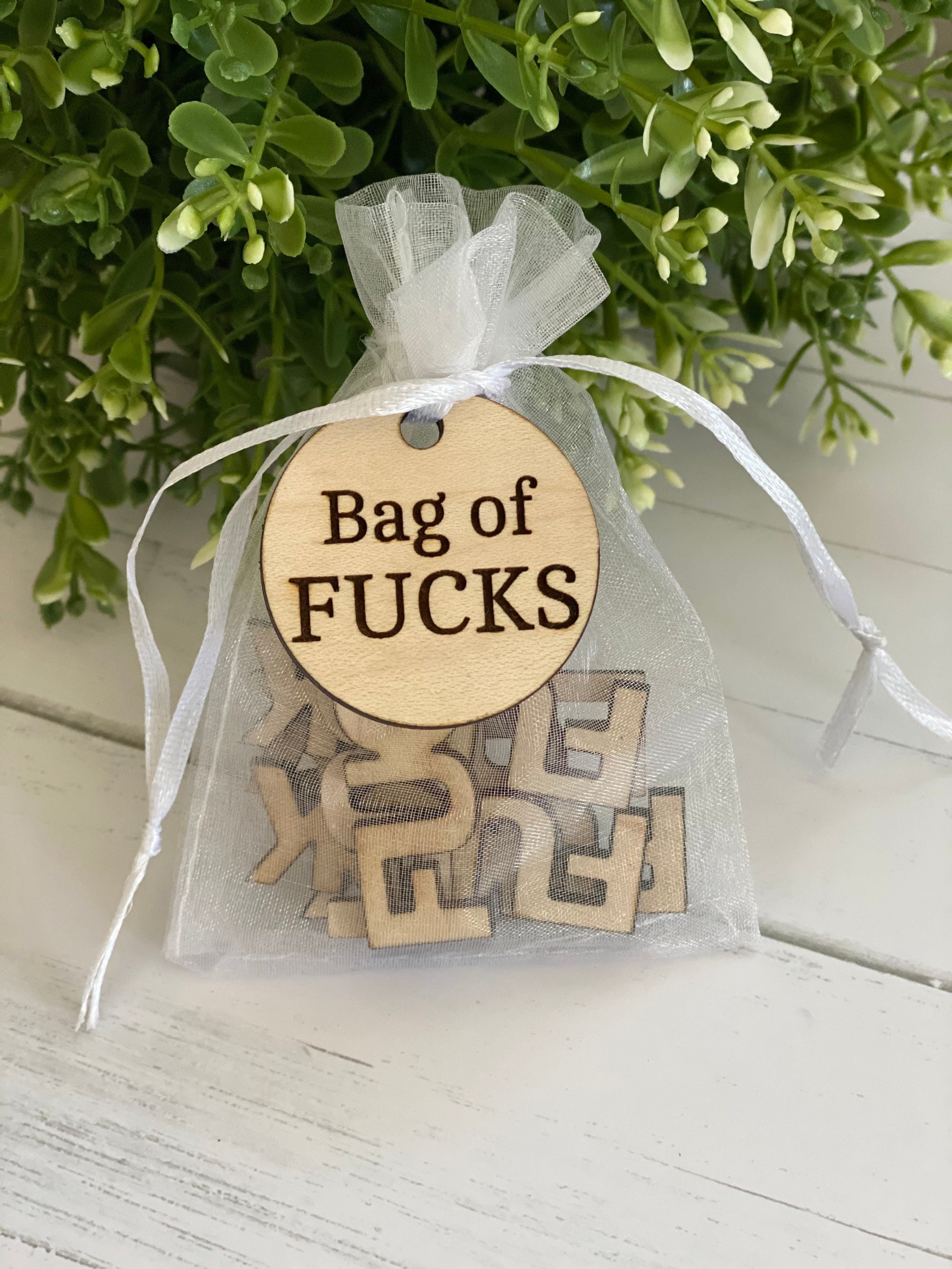 Bag Of Fucks, Fucks To Give, Wooden Curse Words, My Last Fuck, Adult Gifts,  Prank Gifts