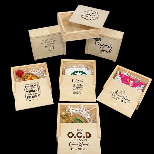 Custom wood box with logo, Custom box for gift, Personalized wood box, Personalized box, Engraved wooden box