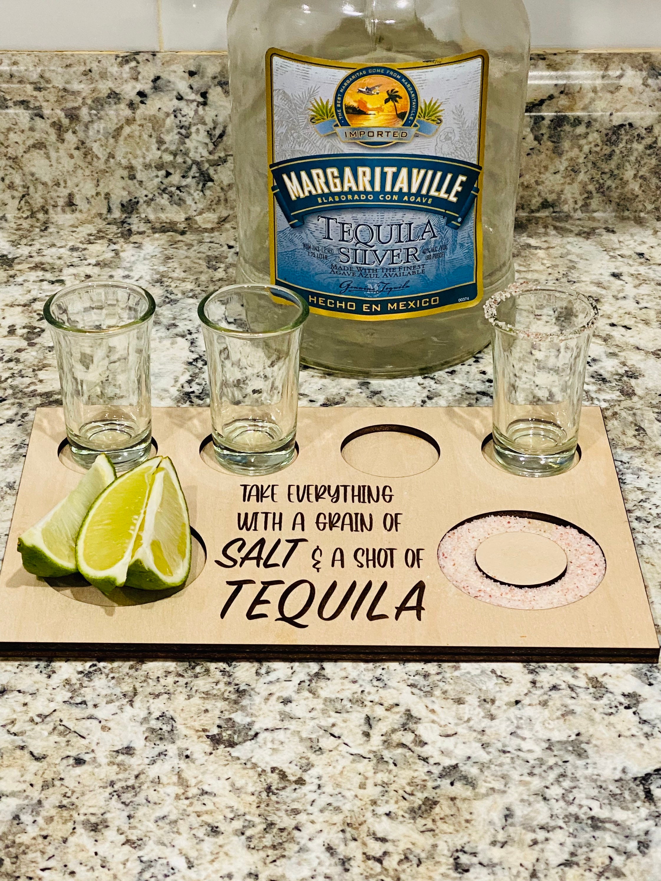 Tequila Shot Flight Tray Tequila Shots Party Gift Taco Etsy