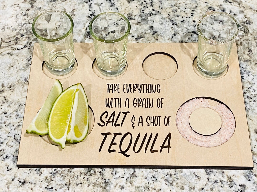 Tequila Shot Flight Tray, Tequila, Shots, Party Gift, Taco Tuesday