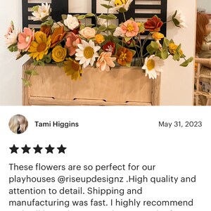 Handmade Felt Flowers: Blush Spice, Boho Nursery Decor image 5