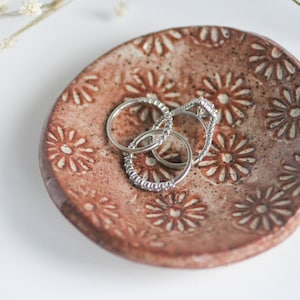 Floral Ring Dish, Engagement Gift, Trinket Tray