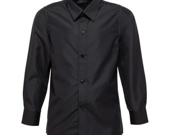 SUIT LAB - Black Boys Shirt - Wedding, Church, Formal, Communion Shirts