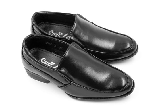 boys black dress shoes