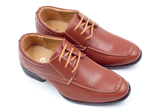 boys tan wedding shoes