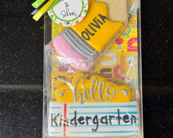 Set de galletas personalizadas para el primer día de clases: Regalo de bienvenida