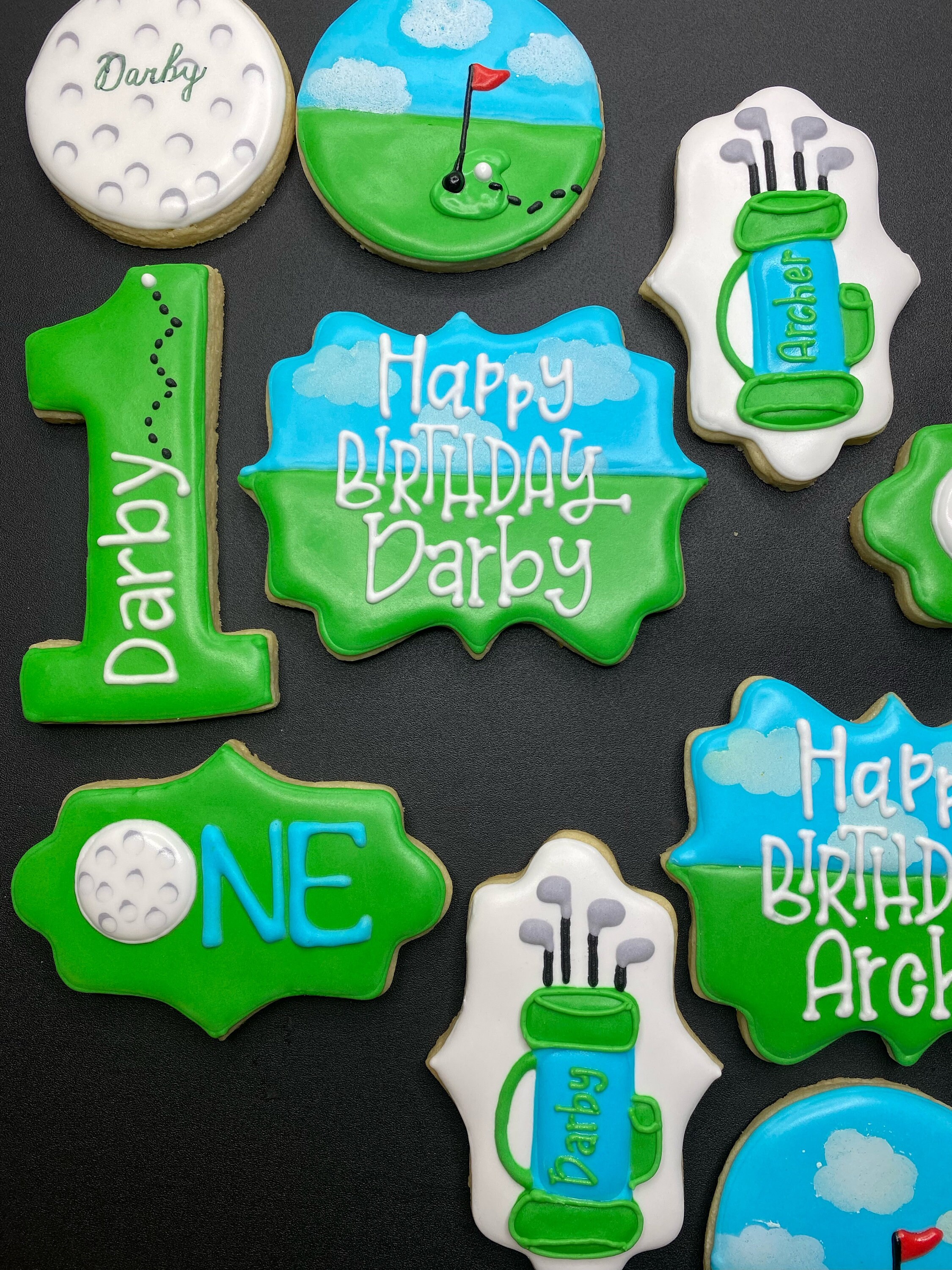 Hole in ONE Golf Cookies First Birthday Customized Cookies Etsy