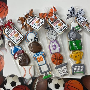 Sports Party Favor Cookie Packs, end of sports season, sports celebration, team party, party favor, team gift, unique sports gift,