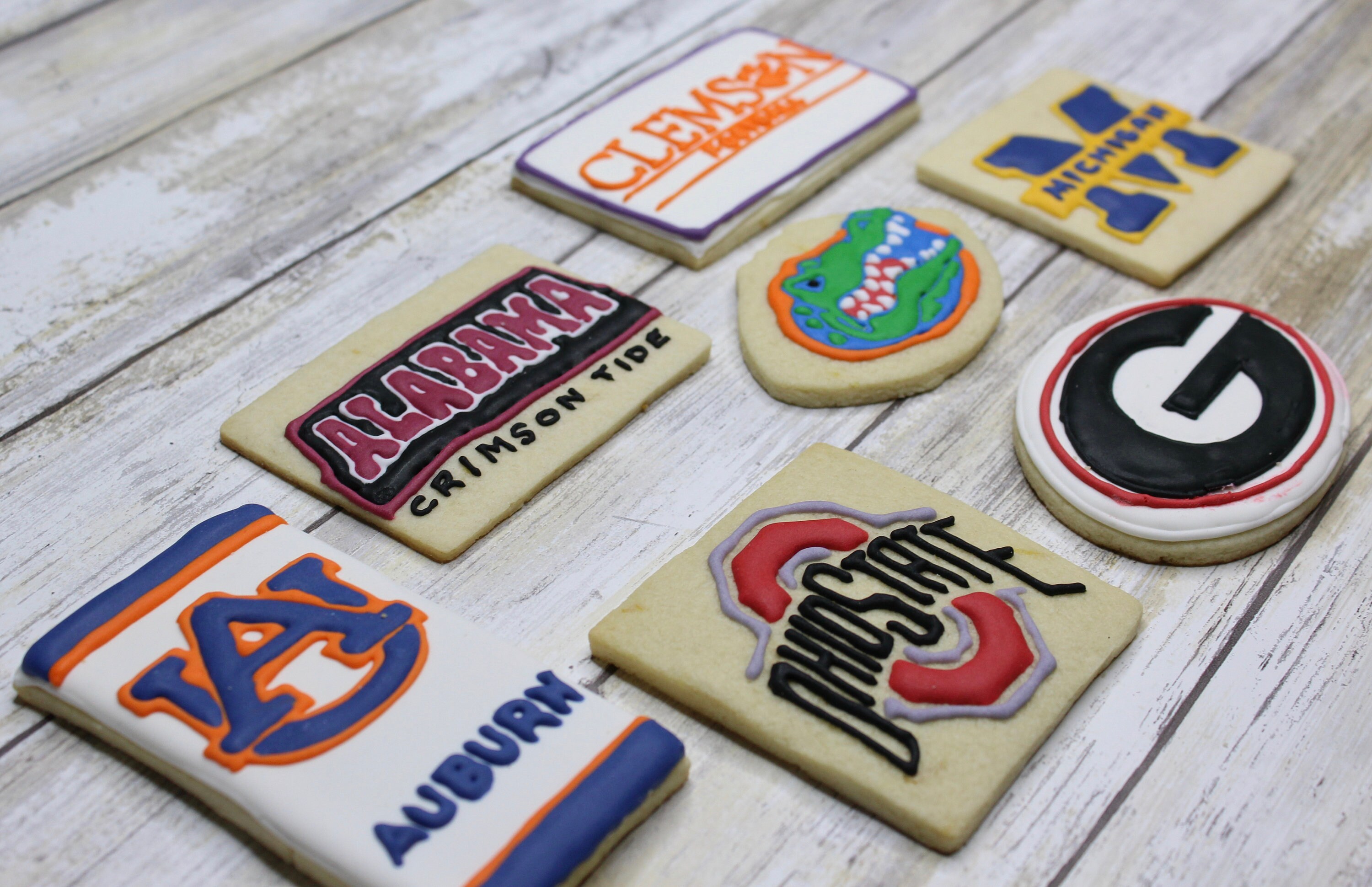 Custom College Football Logo Cookies: Tailgate Party Treats, One Dozen ...